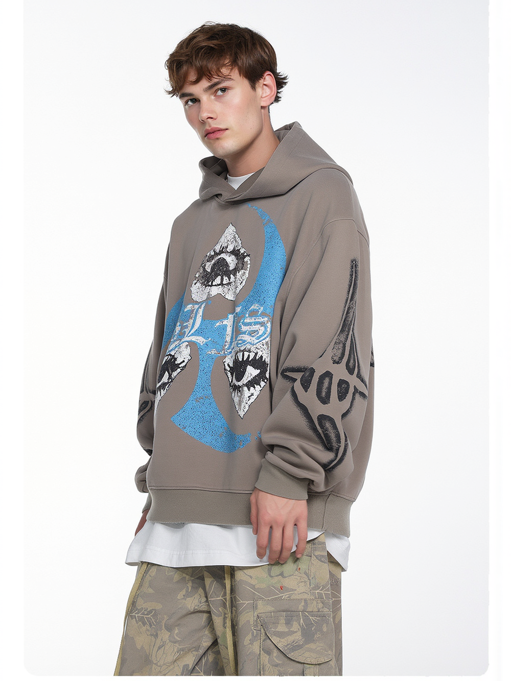 Liber Autumn Neutral wear Printed Letter Sweatshirts&Hoodies