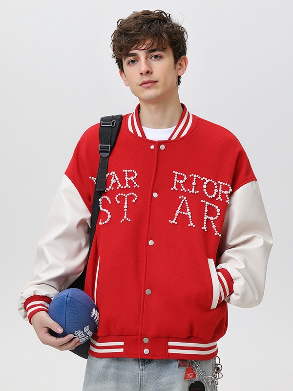 Liber Autumn Neutral wear Beading Color matching Jackets