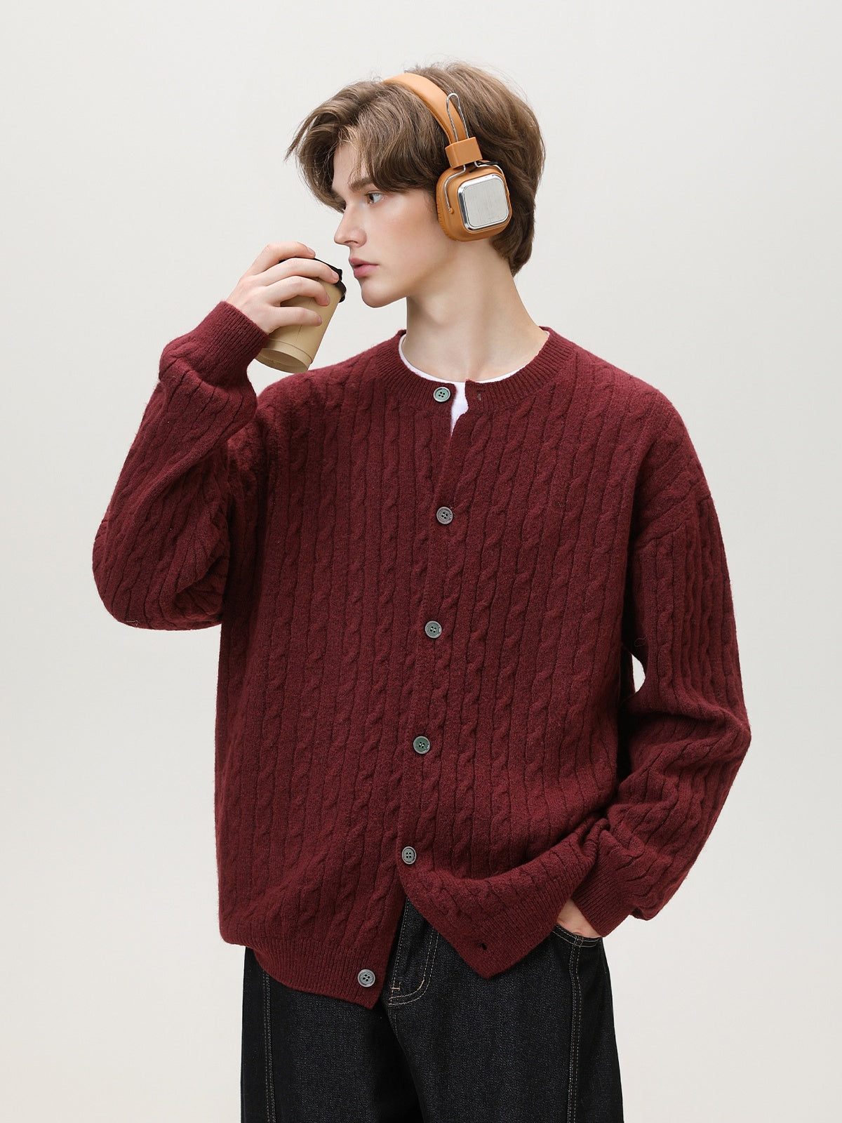 4 Colors Round Neck Cardigans