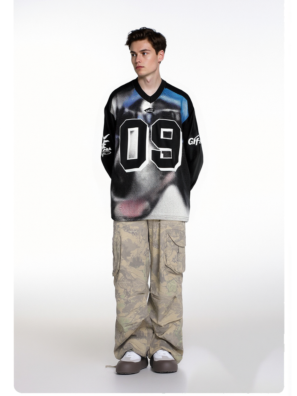 Liber Autumn Neutral wear Printed Letter T-shirts