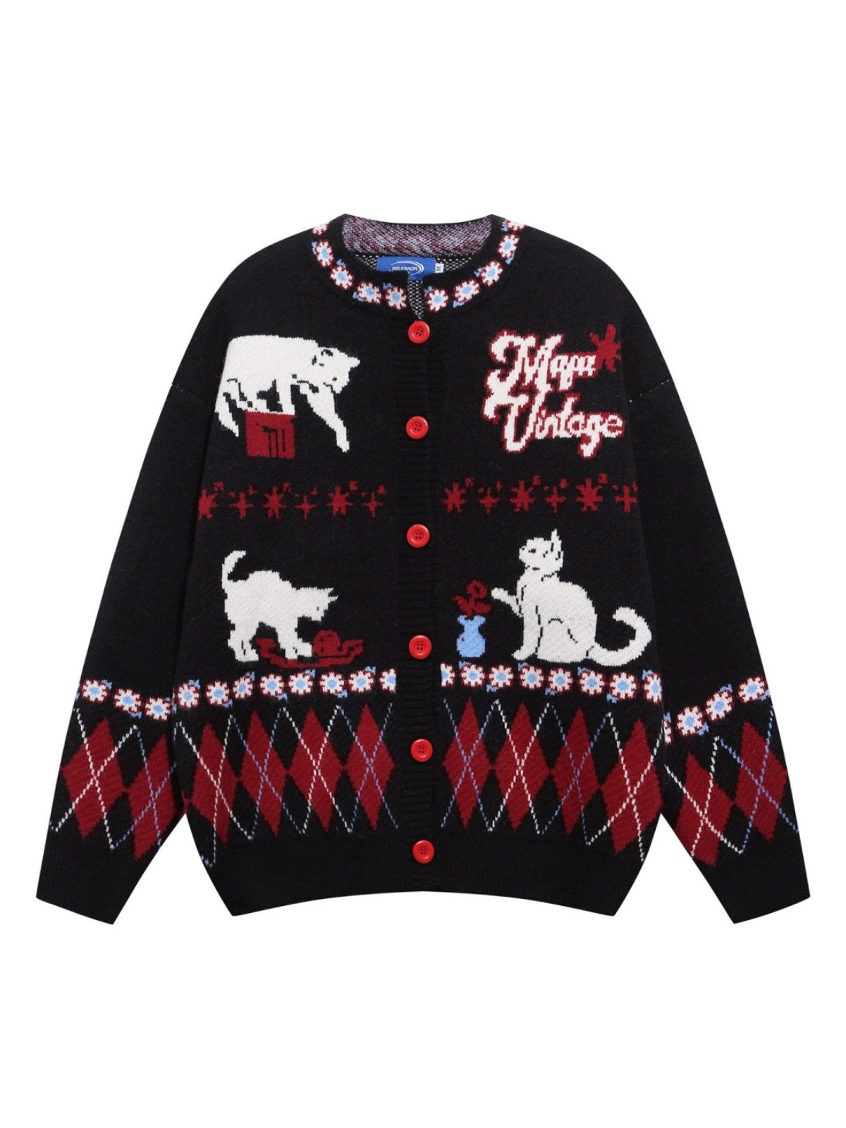 Christmas Taste Cartoon Puppy Cardigan Sweater