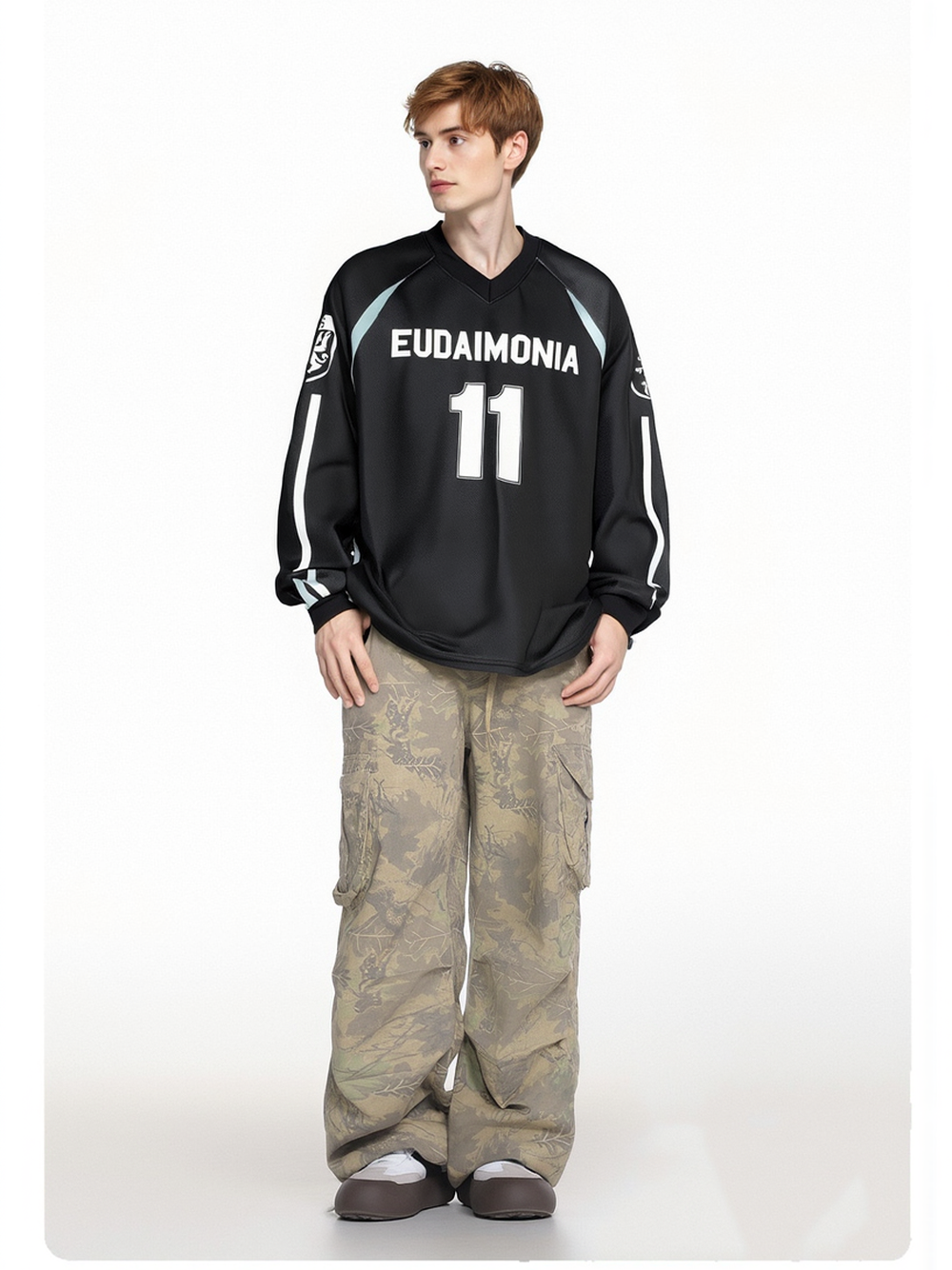 Liber Autumn Neutral wear Printed Letter T-shirts