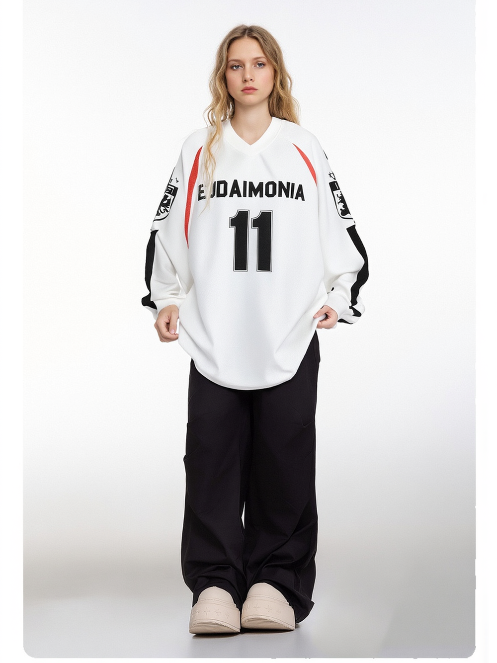 Liber Autumn Neutral wear Printed Letter T-shirts