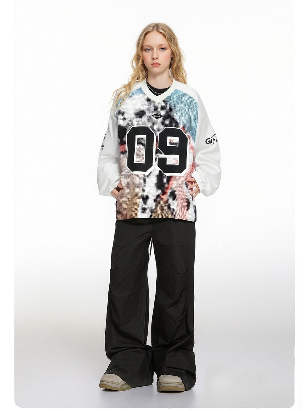 Liber Autumn Neutral wear Printed Letter T-shirts