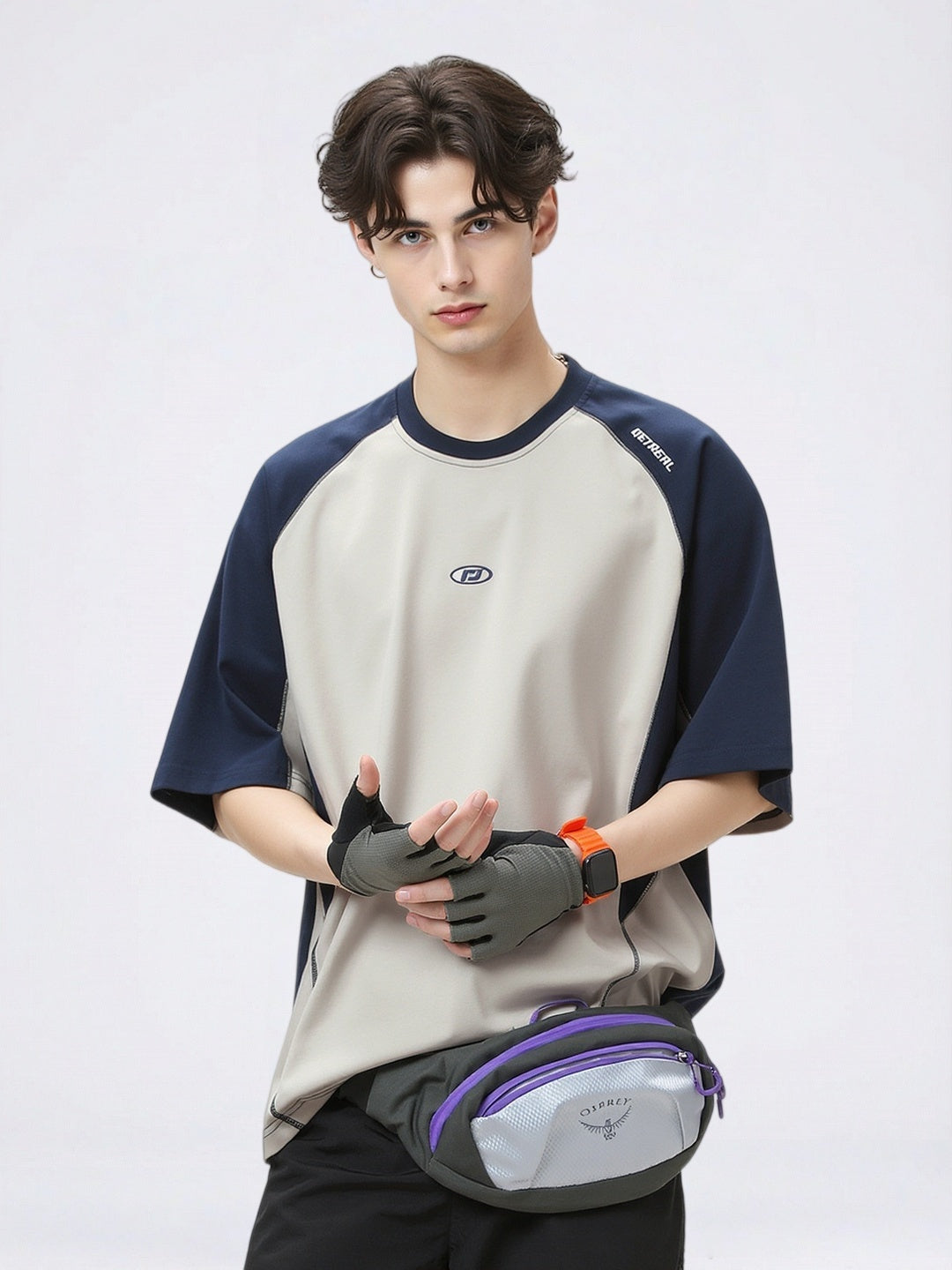 Color-blocked Patchwork Embroidery T-shirts