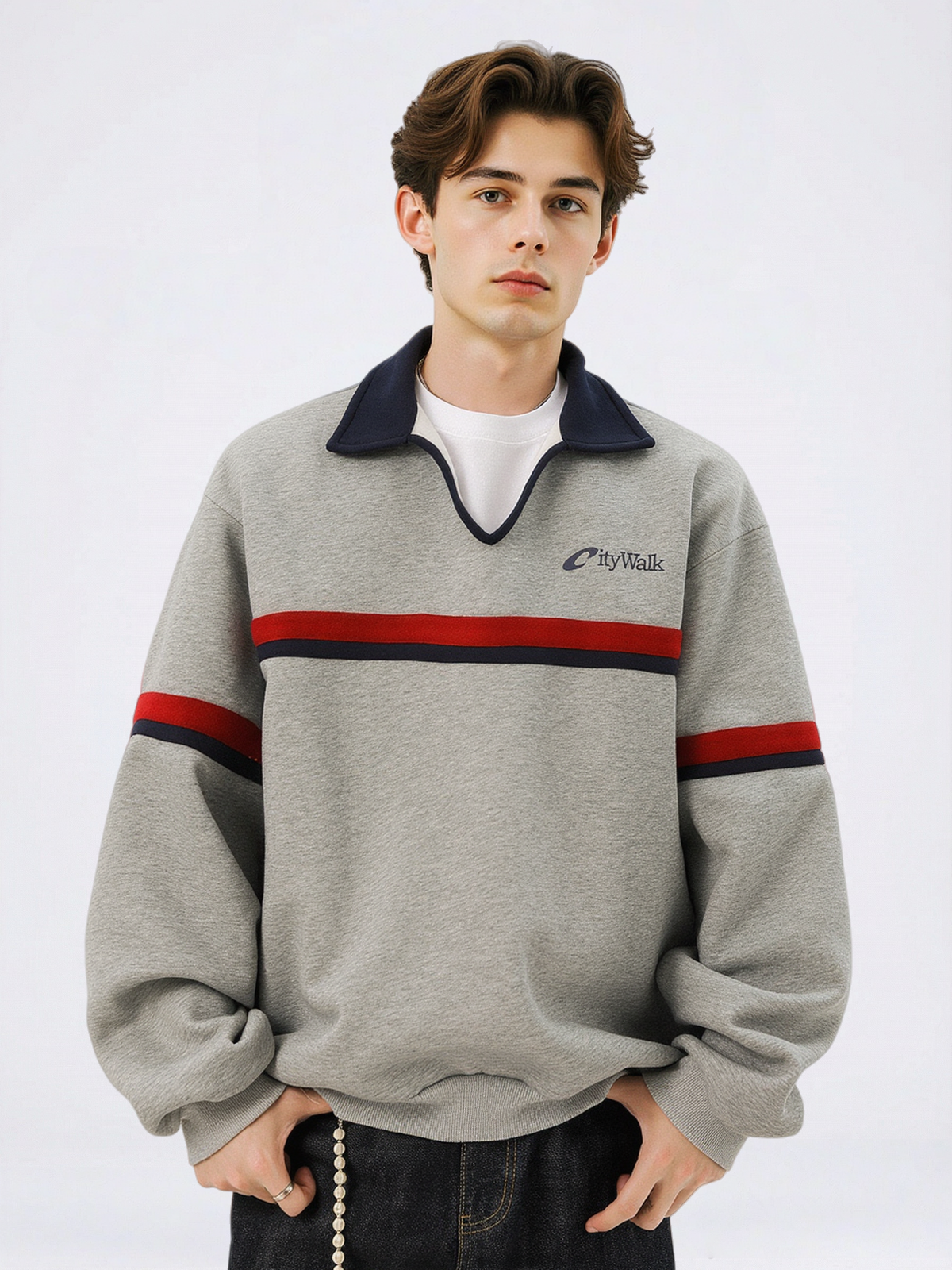 Color-Block Stripe Sport Polo