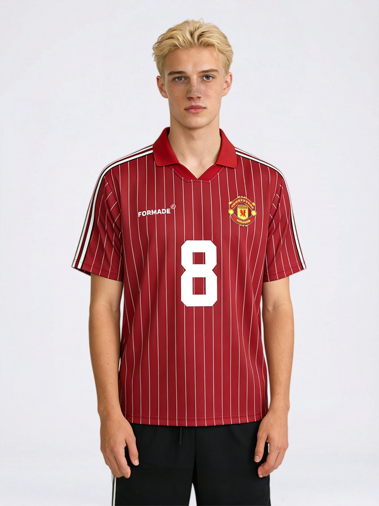 Retro Football Stripes Polo Shirt