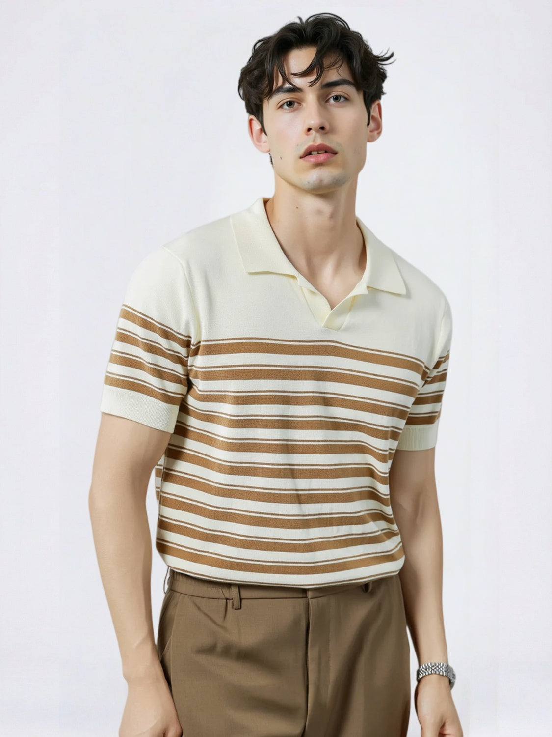 Stripes Old Money Style Polo Shirts