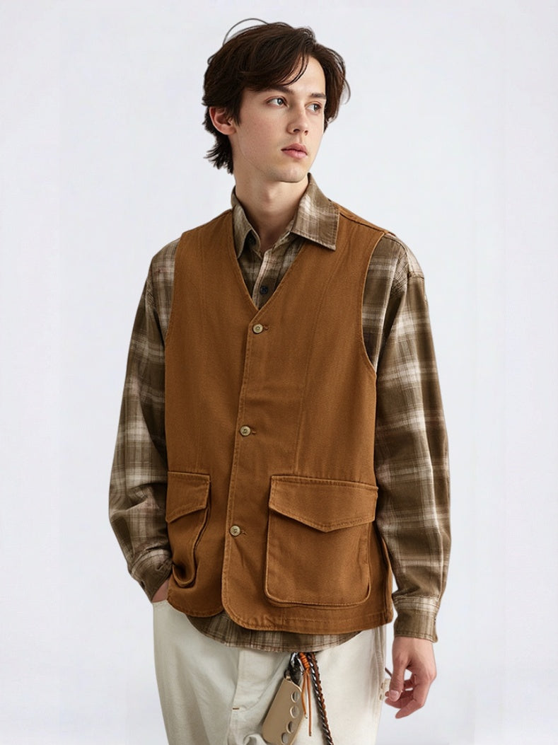 Tooling V-neck Vests