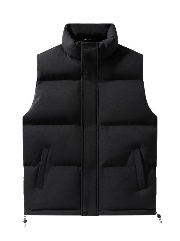 Stand-Collar Oversized Sleeveless Vest
