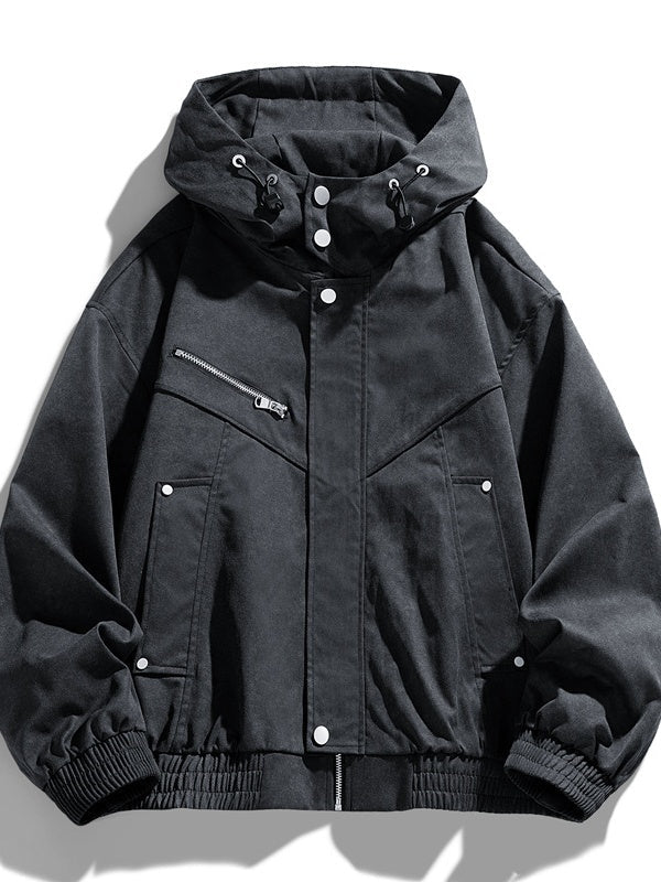 Tooling Hooded Suede Loose Function Jackets