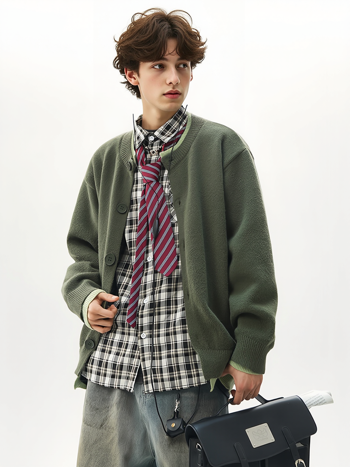 Retro Fake Two Pieces Loose Cardigans