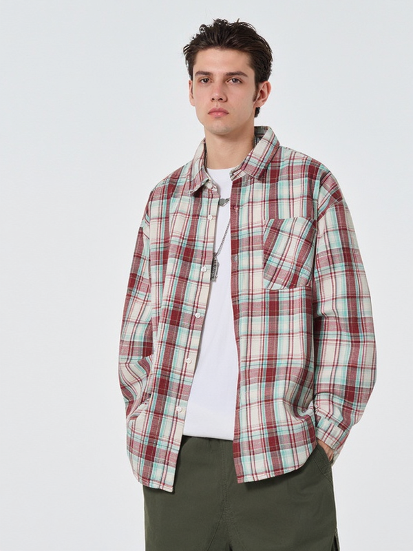 Liber Autumn Neutral wear Badge Solid Color Shirts