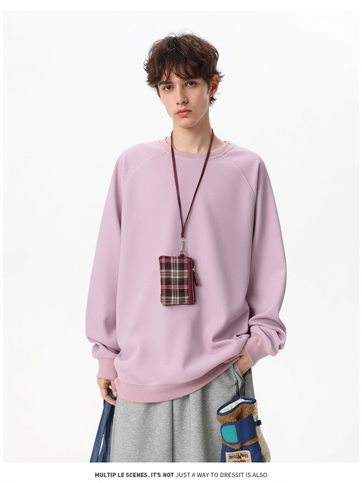 Liber Autumn Neutral wear Splicing Solid Color Sweatshirts&Hoodies