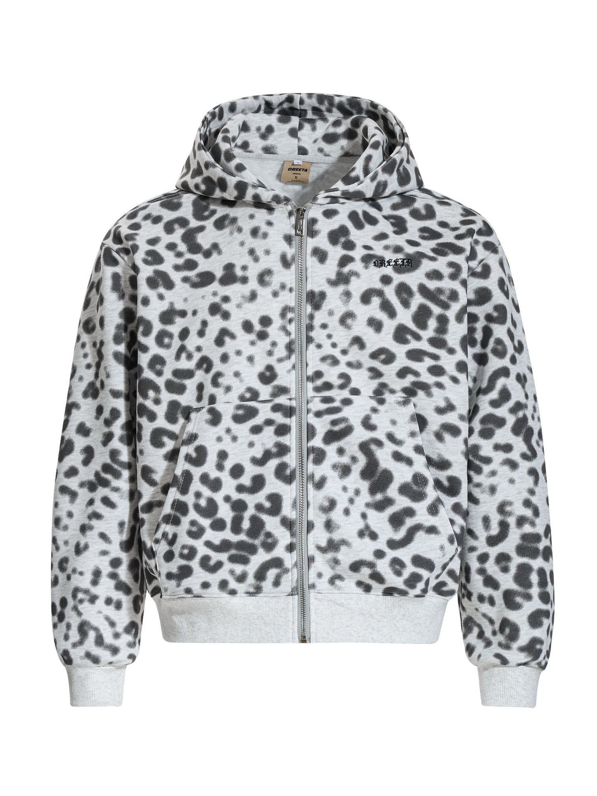 Leopard Hooded Design Hoodie Cardigan