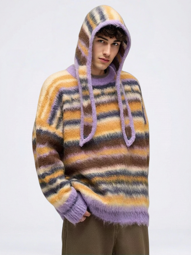 Striped Soft-Knit Sweater