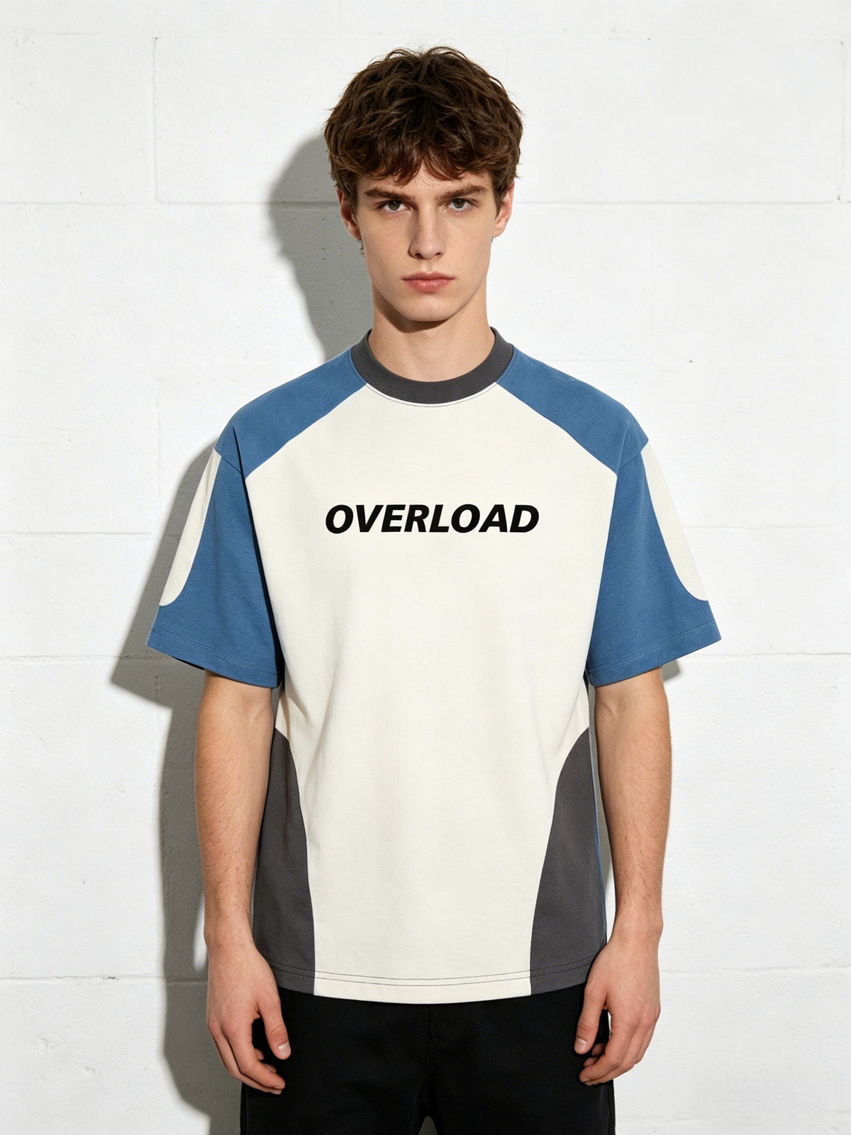 Color-blocked Splicing Loose-fit Leisure T-shirts