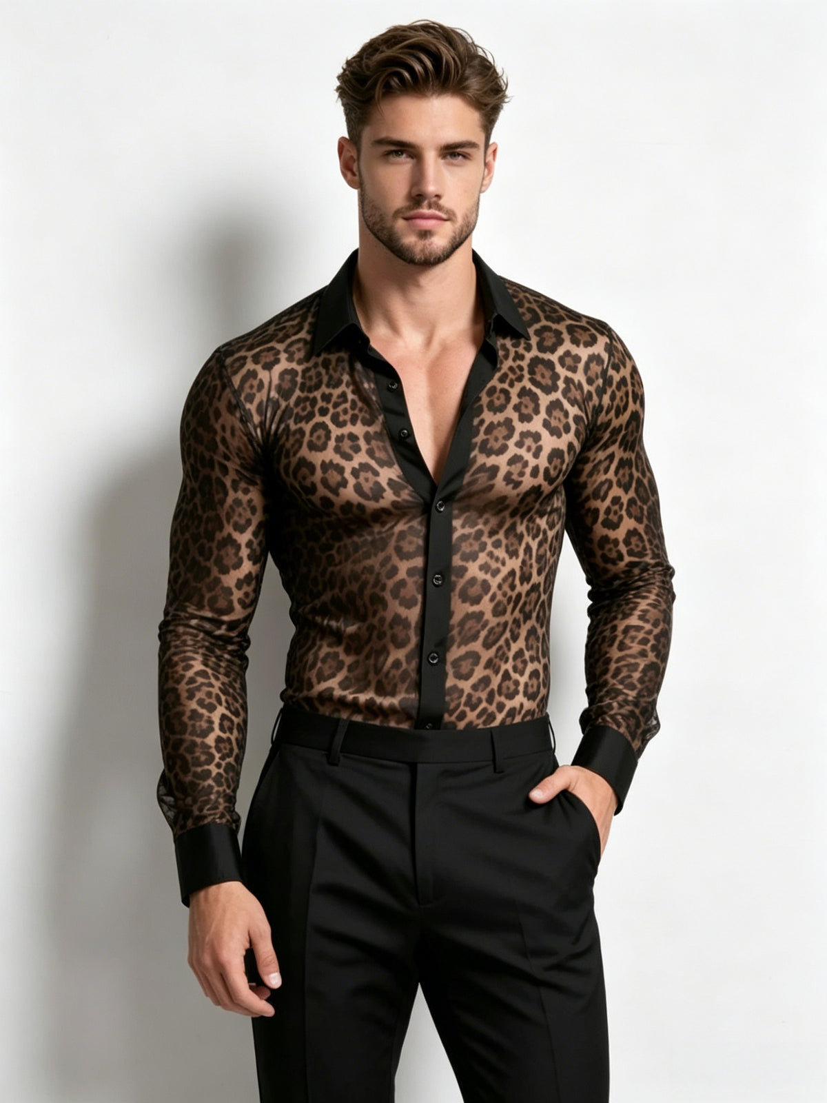 Breathable Perspective Printed Sexy Shirts