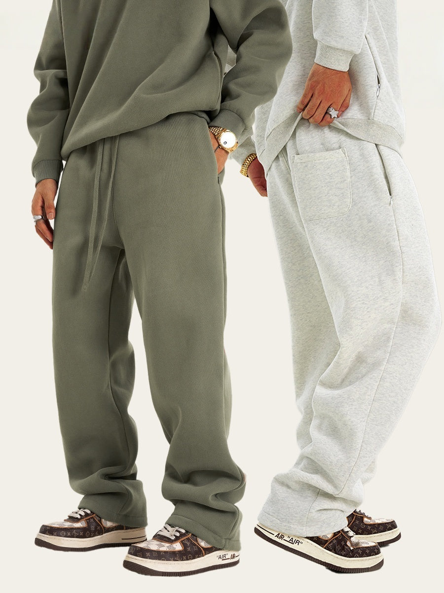 Loose Plush All-match Straight-leg Sweatpants