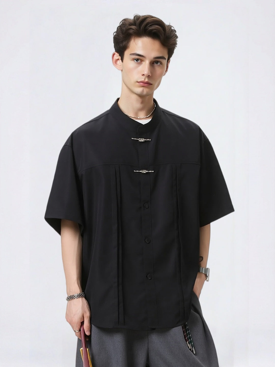 New Chinese Style Chinese Knot Tang Suit Shirts