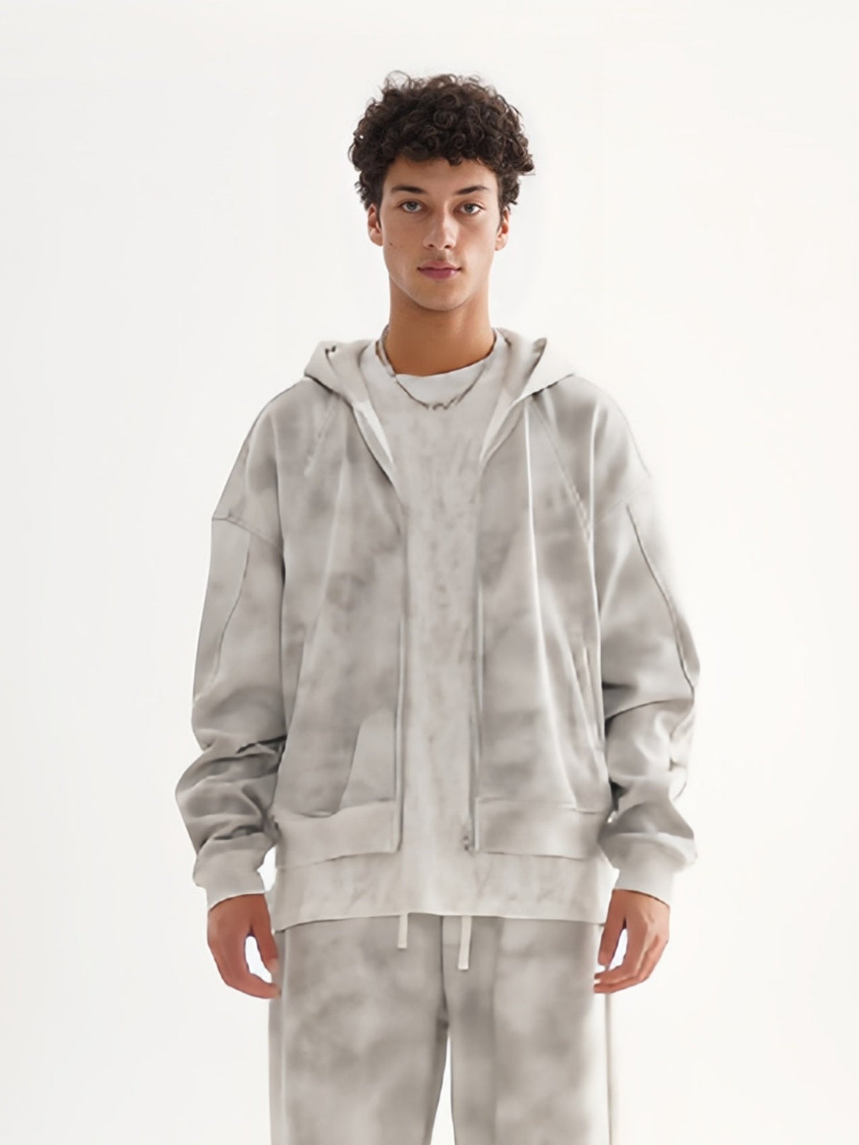 Old Style Cardigan Zipper Fleece Sweatshirt