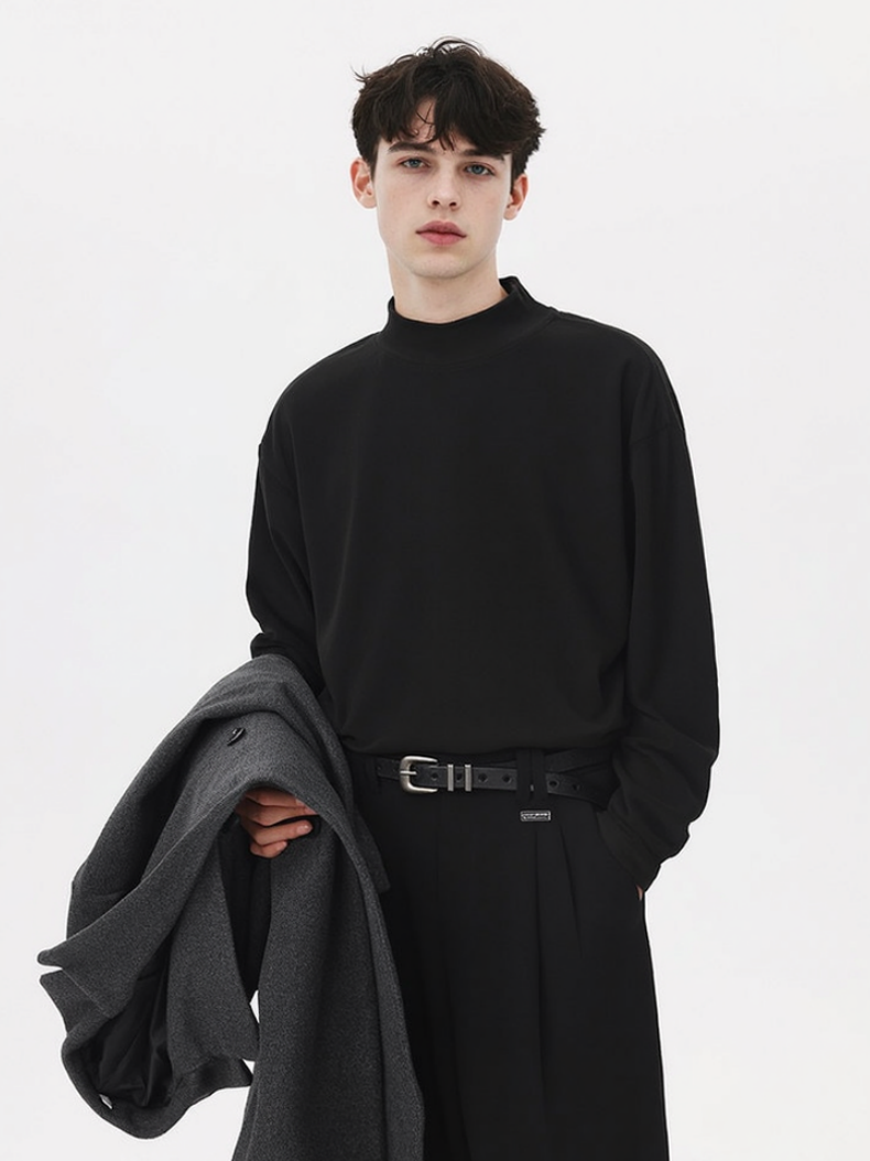 Mock Neck Inner Wear Keep Warm T-shirts