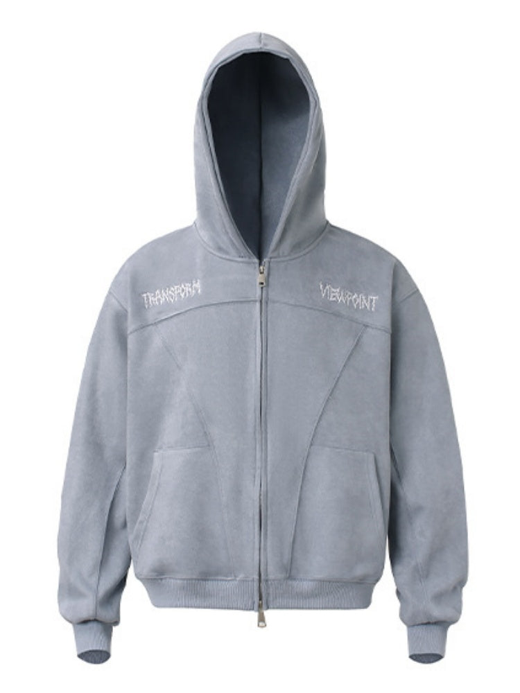 Neutral wear Embroidered Pattern Solid Color Sweatshirts&Hoodies