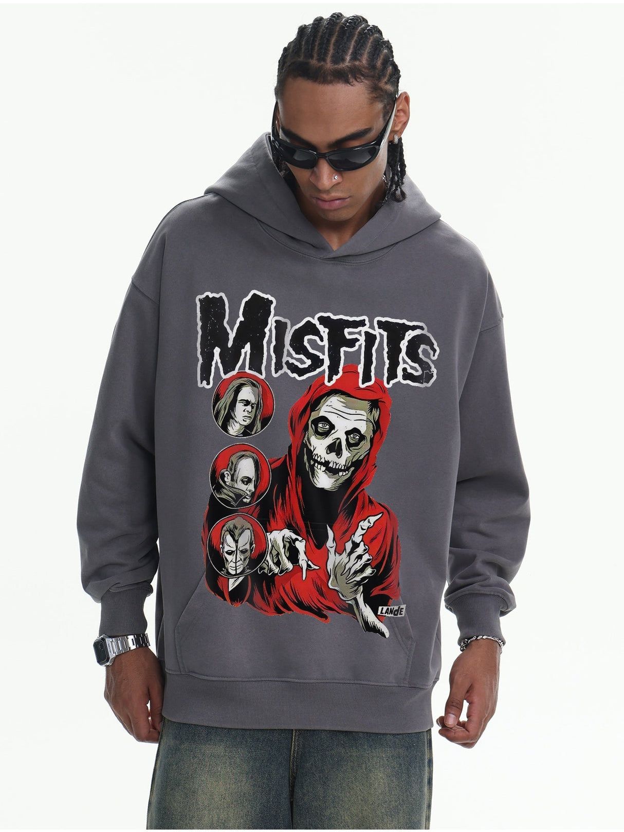 American Street Couple Direct Inkjet Printing Washing Versatile Sweatshirt