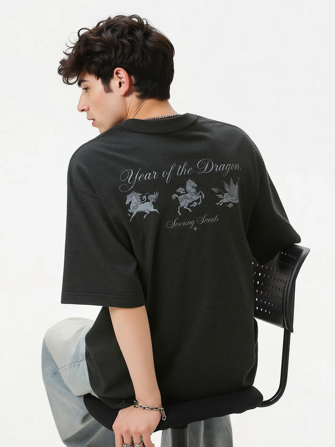 Retro Color-blocked Printed T-shirts