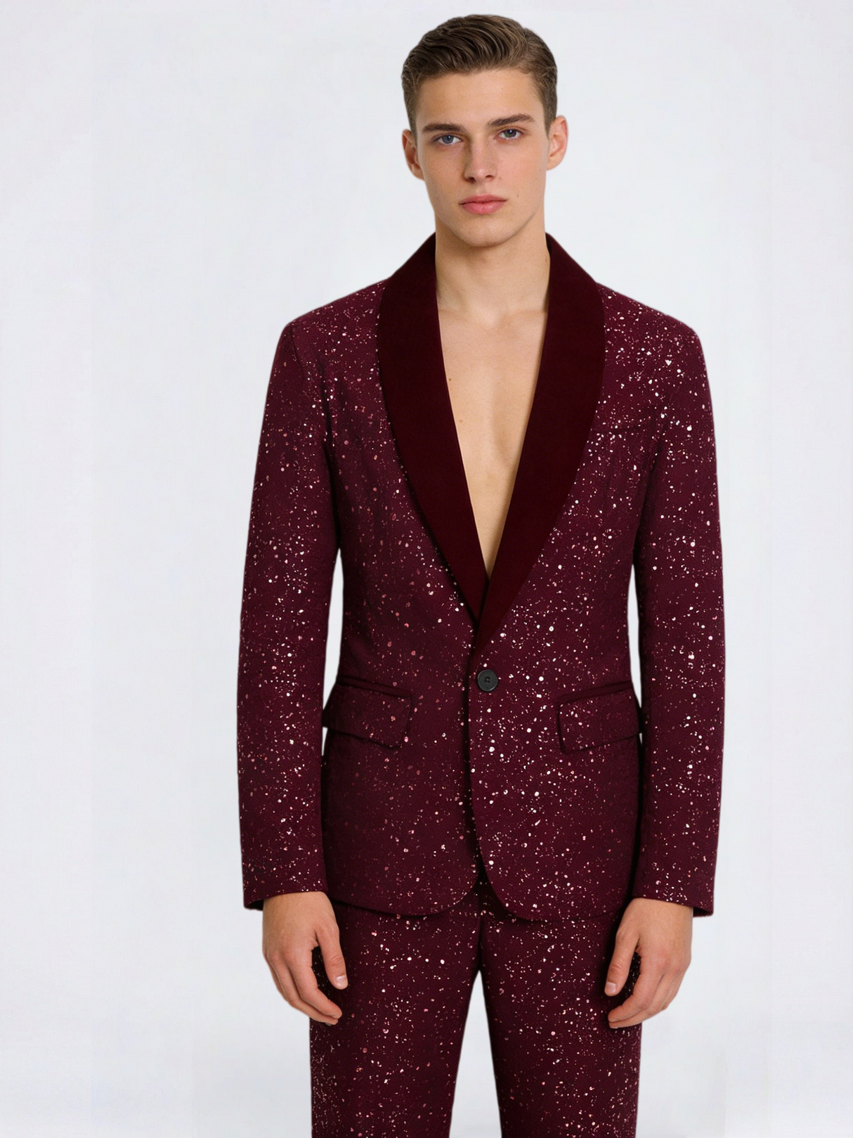 Shiny Banquet Handsome Suit 2-piece Sets Set