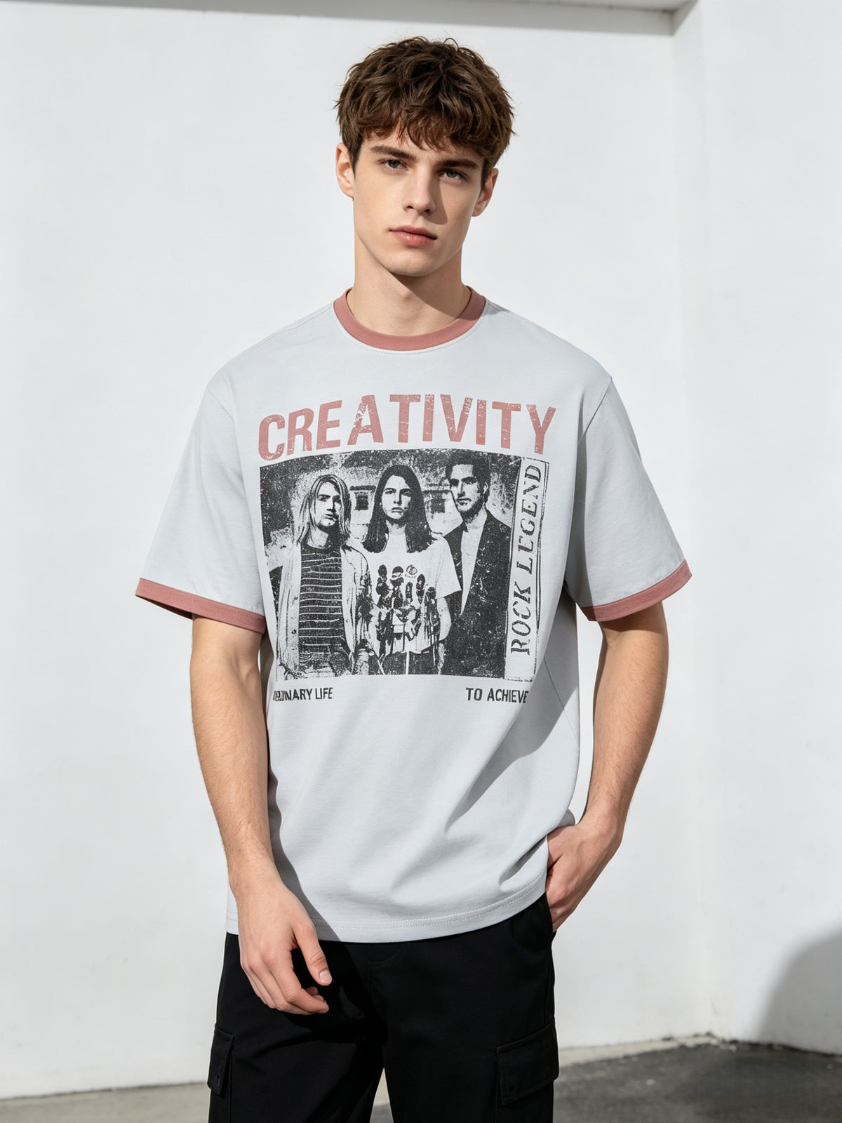 Retro Figure Printed Loose-fit T-shirts