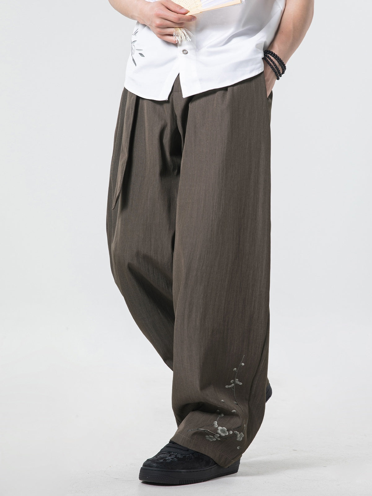 Retro Old Money Style Loose-fit Pants