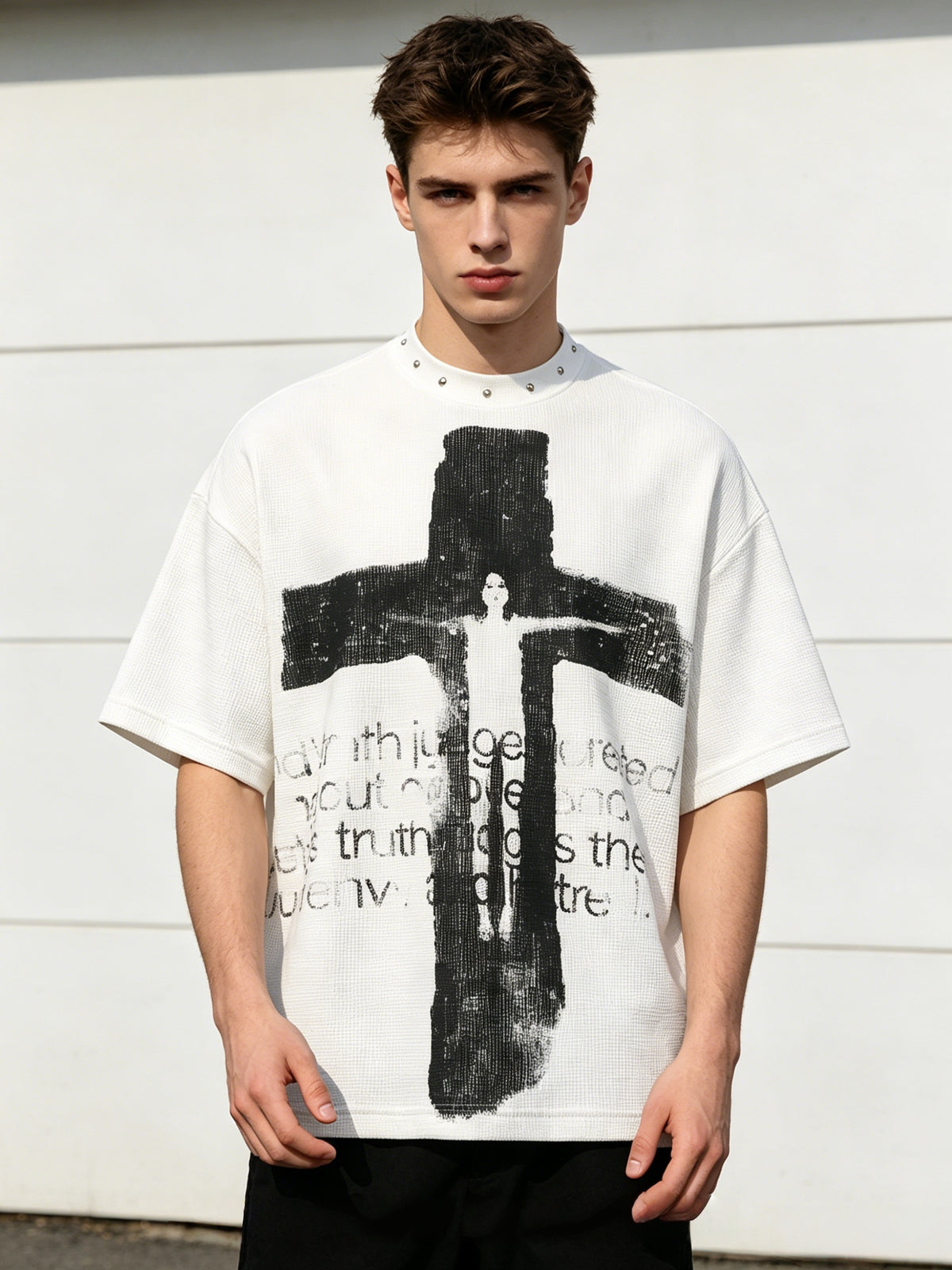 Columbia Cross Portrait Letter Printed T-shirt