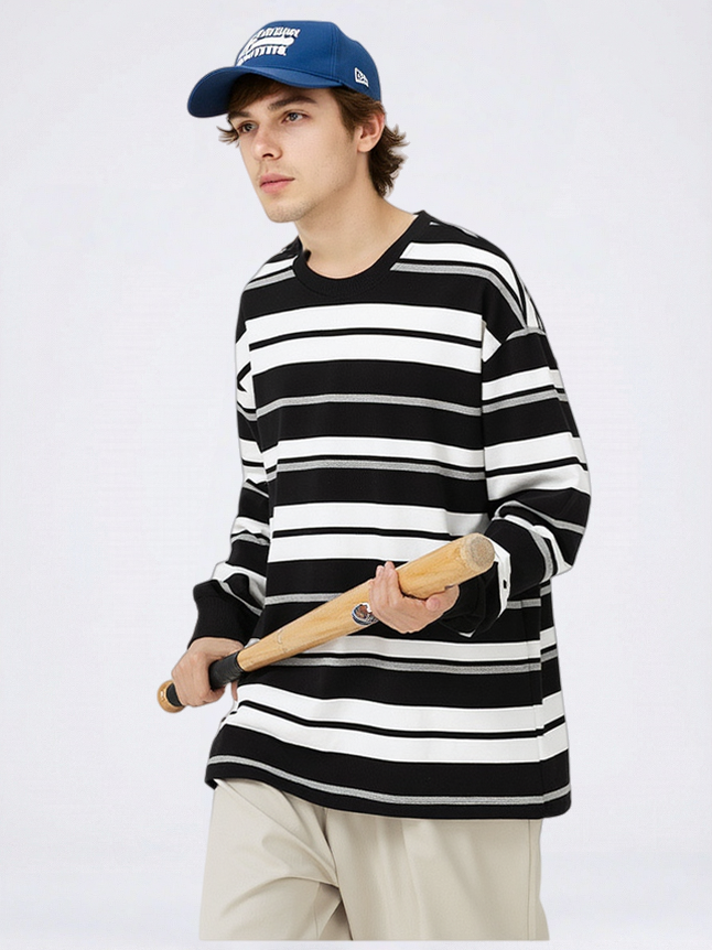Stripes Crew Neck T-shirts