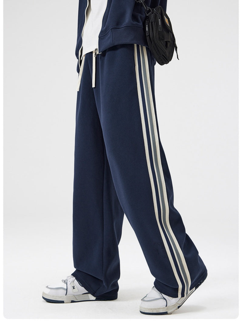 Stripes Wide-leg Leisure Pants