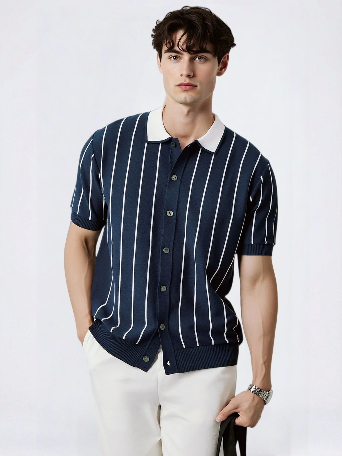 Stripes Old Money Style Breathable Polo Shirts
