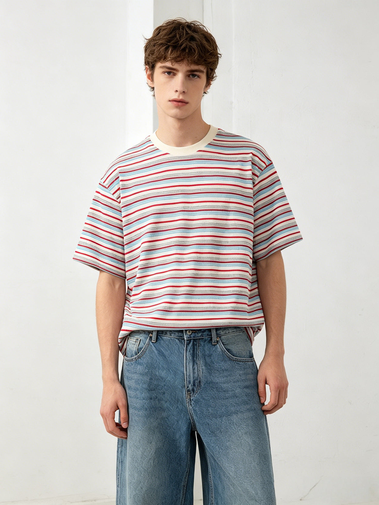 CityBoy Red And Blue Stripes VIBE T-shirts