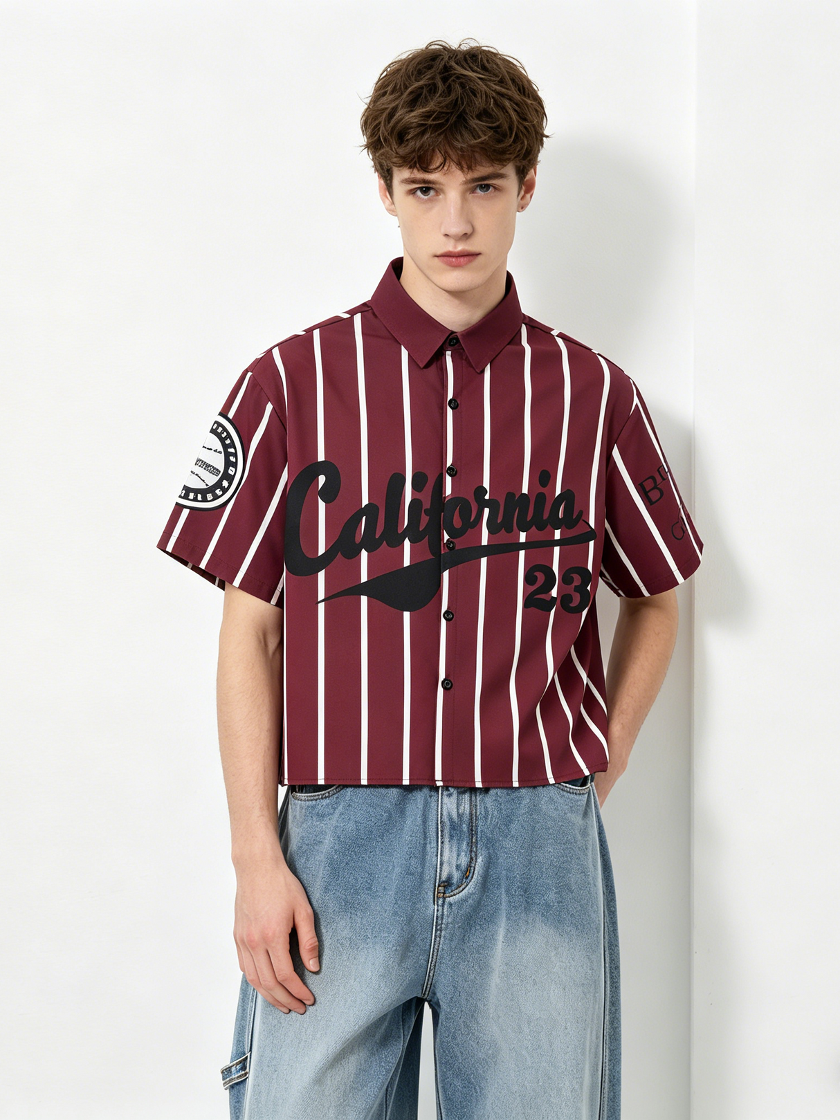 Stripes Printed Cropped Shirts