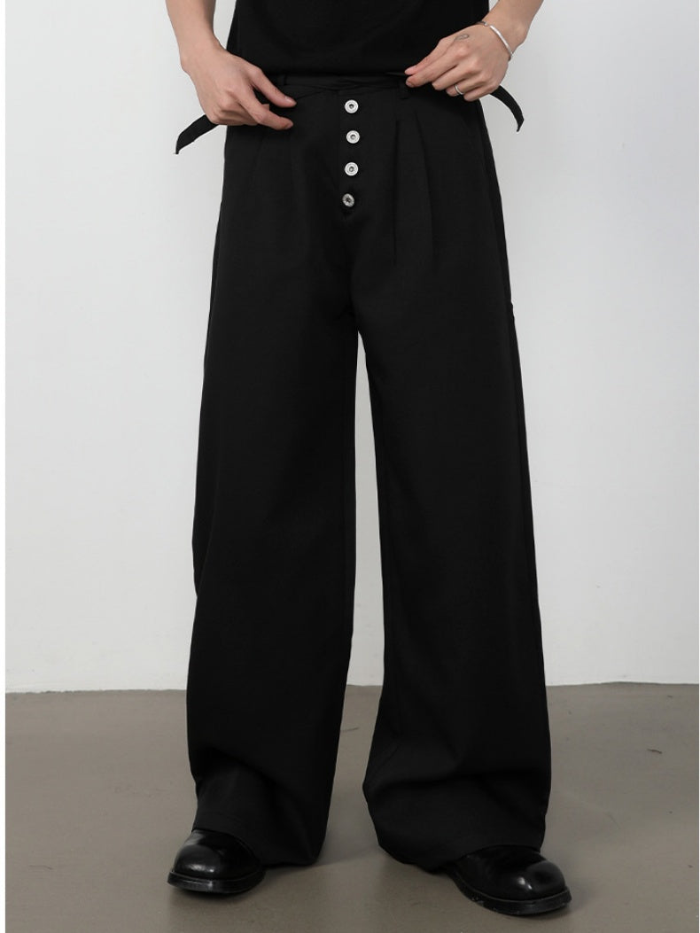 Double Pleat Loose-fit Straight-fit Dress Pants Pants