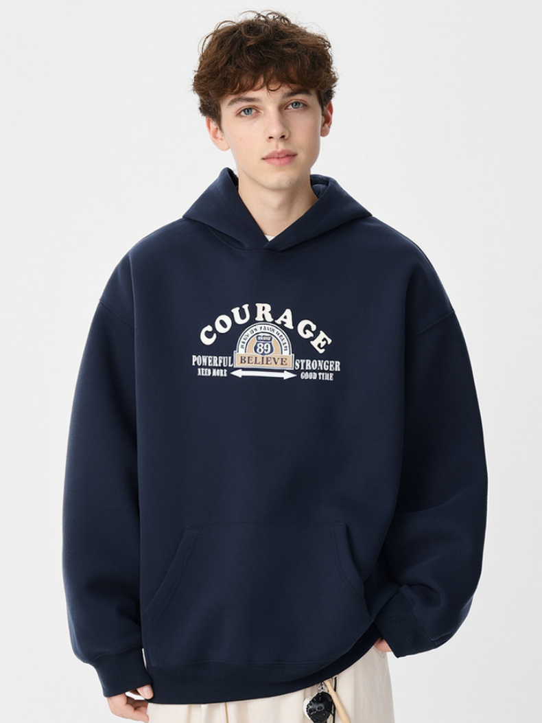 Letter Print Hooded Sweatshirts&Hoodies