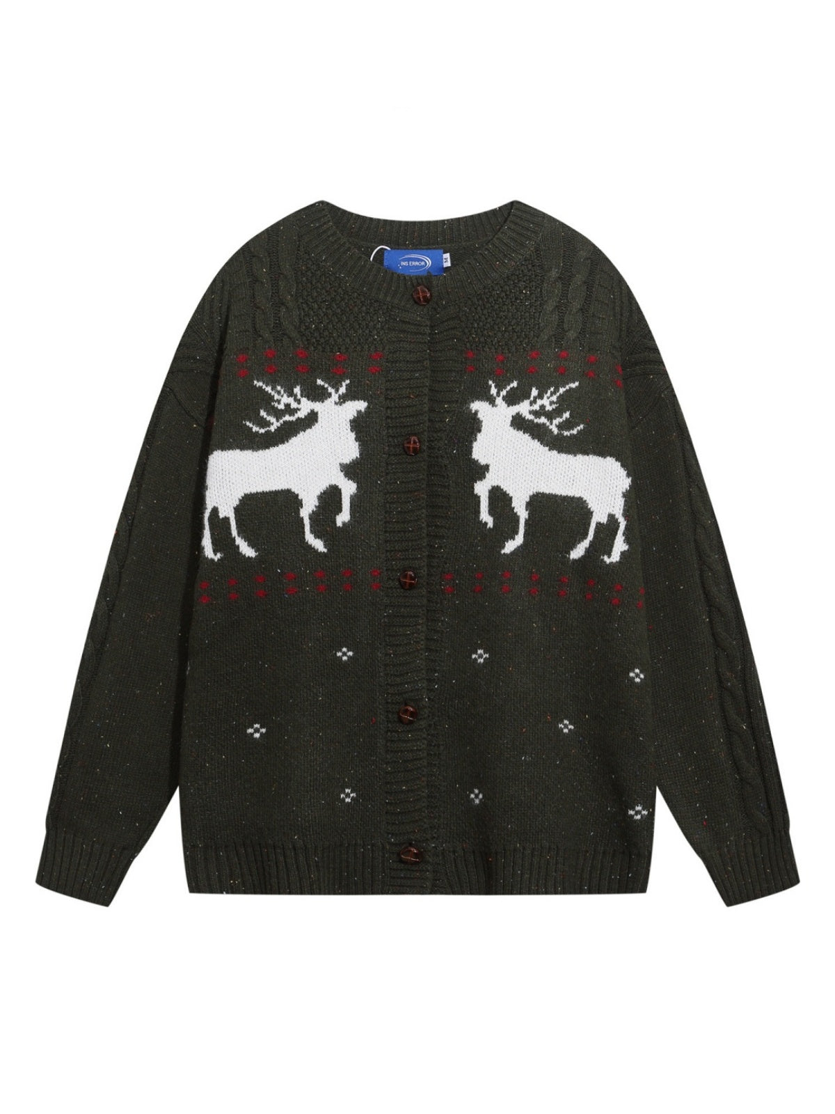 Christmas Retro Elk Jacquard Sweaters Cardigan