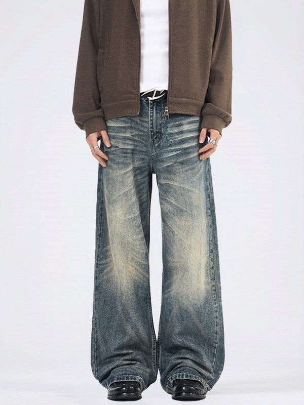 Distressed Cat Whiskers Vintage Jeans