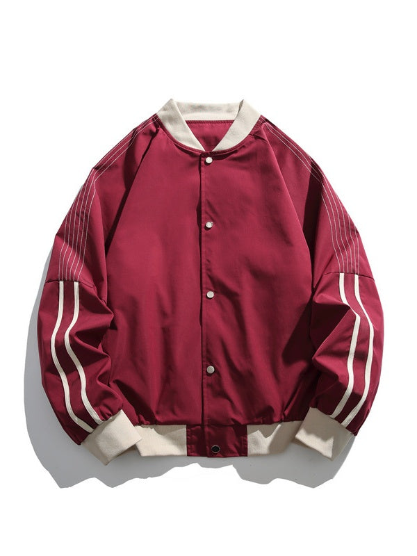 Color Matching Stripes Pilot Jackets