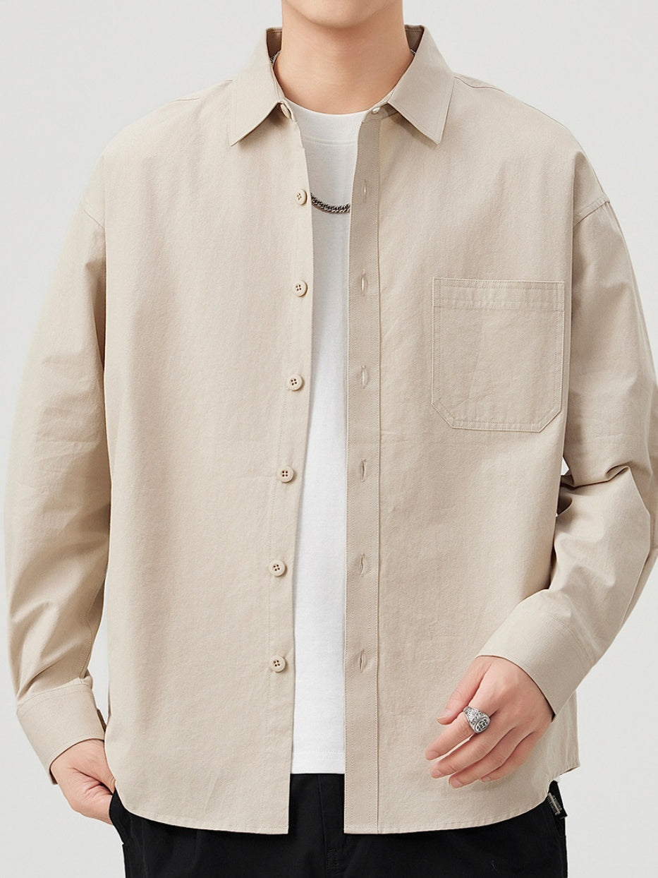 Retro Simplicity Loose-fit Shirts