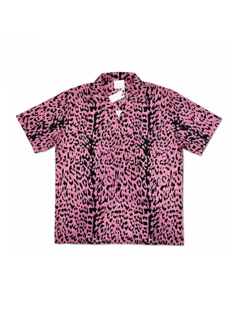 Blue Leopard Print Cuban Territory Shirts