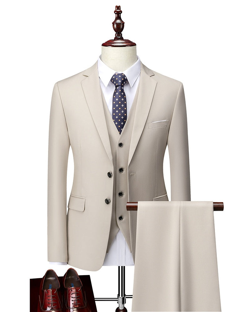 Slim-fit Business Suit Set 3-piece Sets