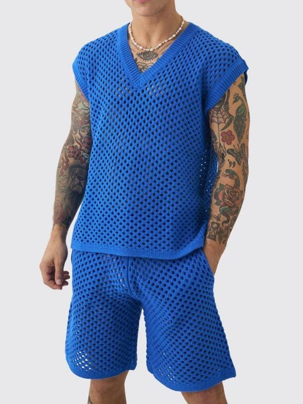 Leisure Hollow Out Vacation 2-piece Sets Set