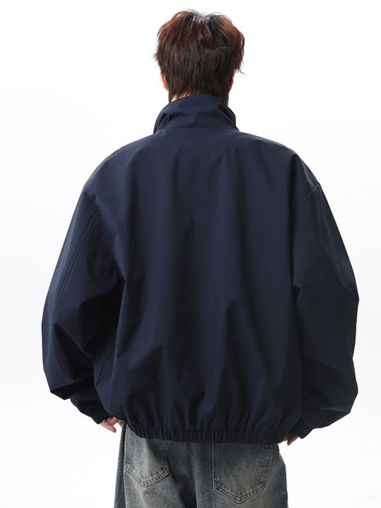 Work Clothes Loose-fit Color-blocked Jackets