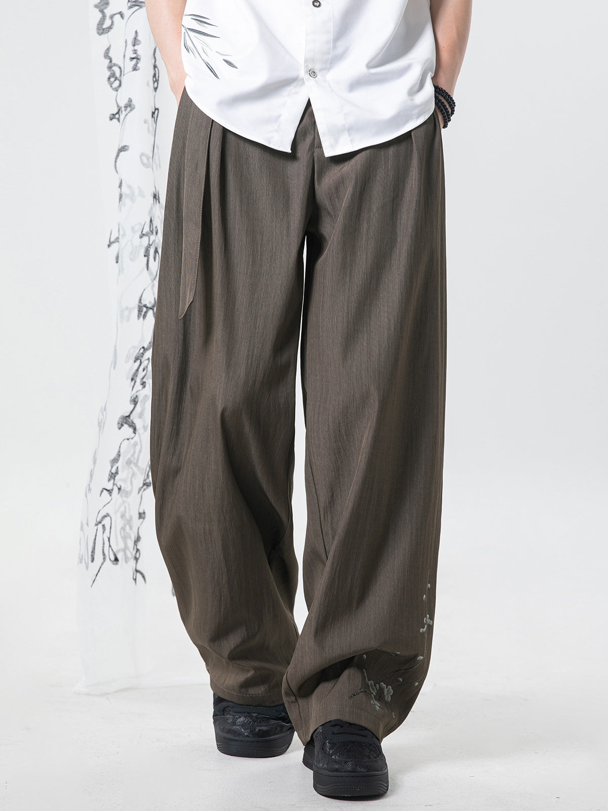 Retro Old Money Style Loose-fit Pants