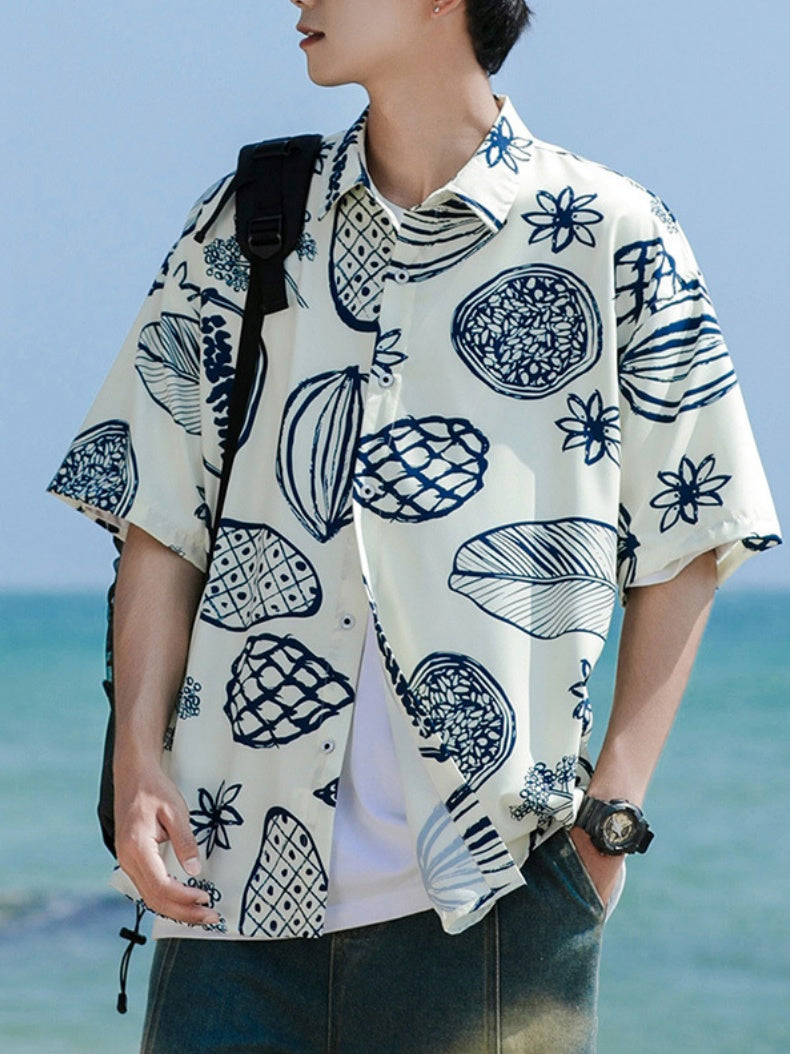 Hawaii Printed Loose-fit Beach Shirts